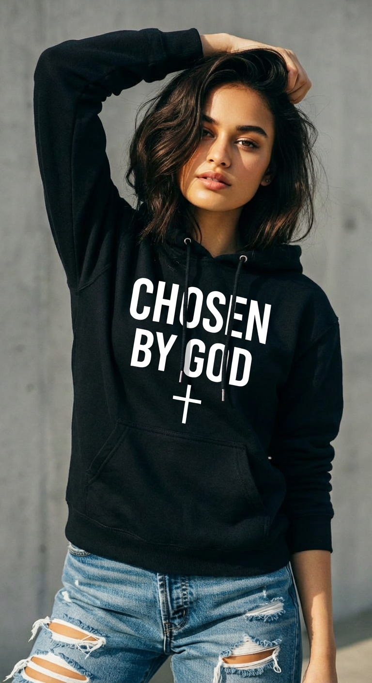CHOSEN BY GOD™ Premium Hoodie – Christian Faith Streetwear